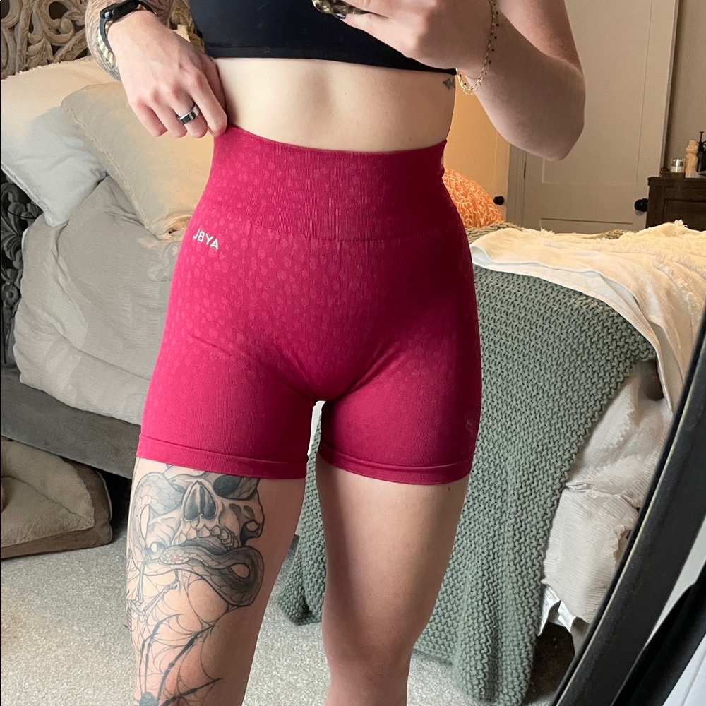 ABYL Yoga Women's Vibrant Red Bike Shorts